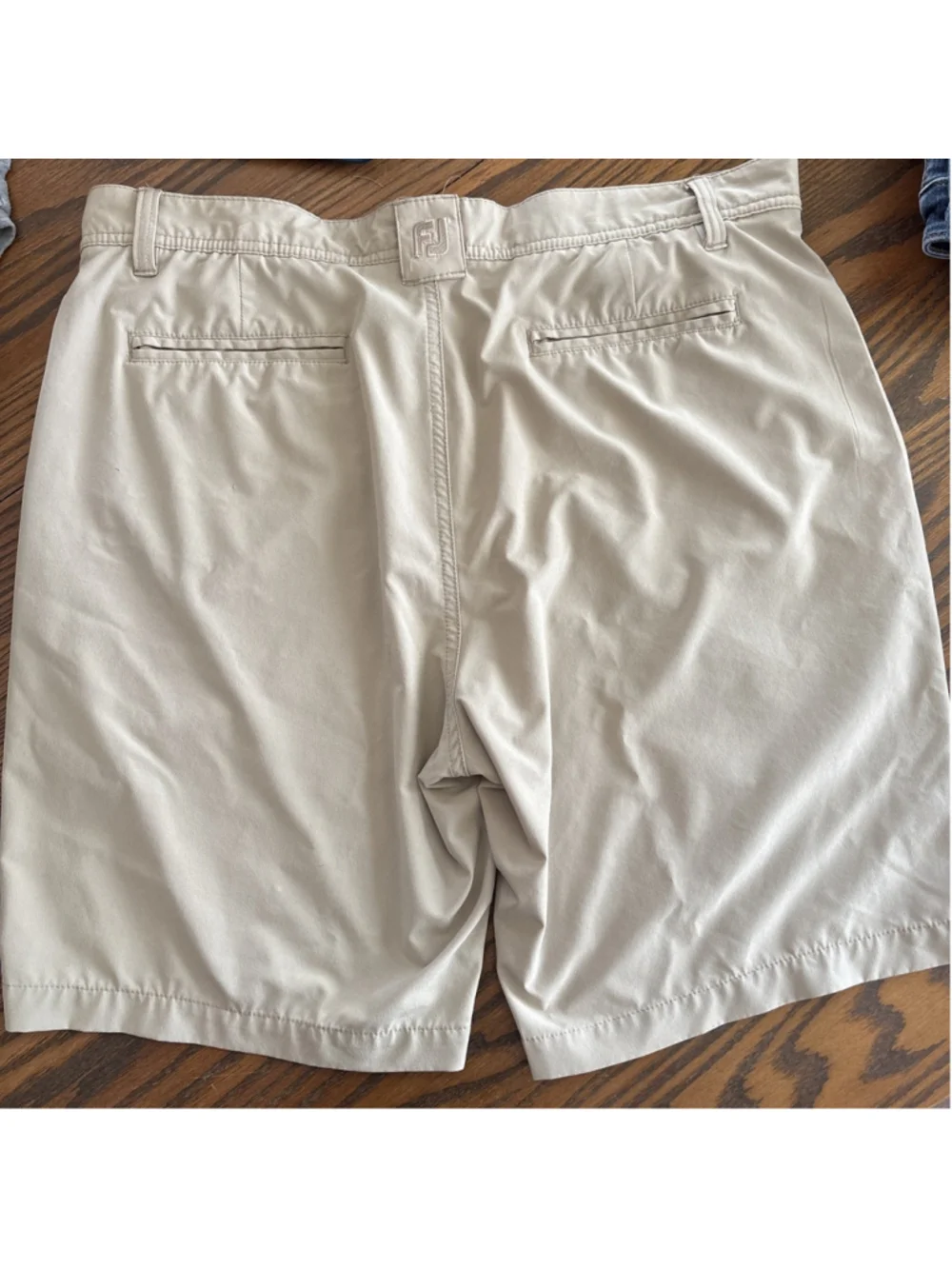 FootJoy Mens Size 35 Khaki 9" Flat Front Performance Golf Stretch Tech Shorts - Picture 7 of 8